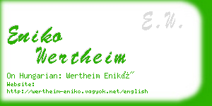 eniko wertheim business card